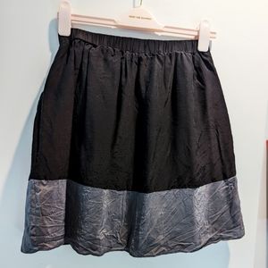 Madewell Black & Gray Colorblock Mini Skirt- Pockets! (Small)